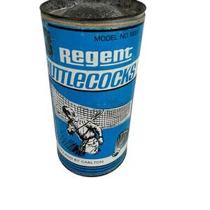Vintage Regent Badminton Shuttlecocks Tin Can Model No. 12007 Set of‎ 3